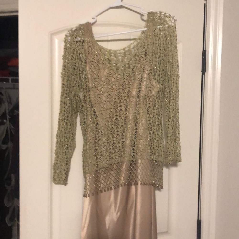 Mother of the bride dress, gold